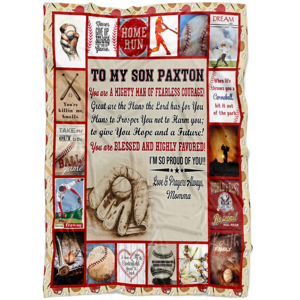 Personalize Husband, Love You Baseball Blanket1 a