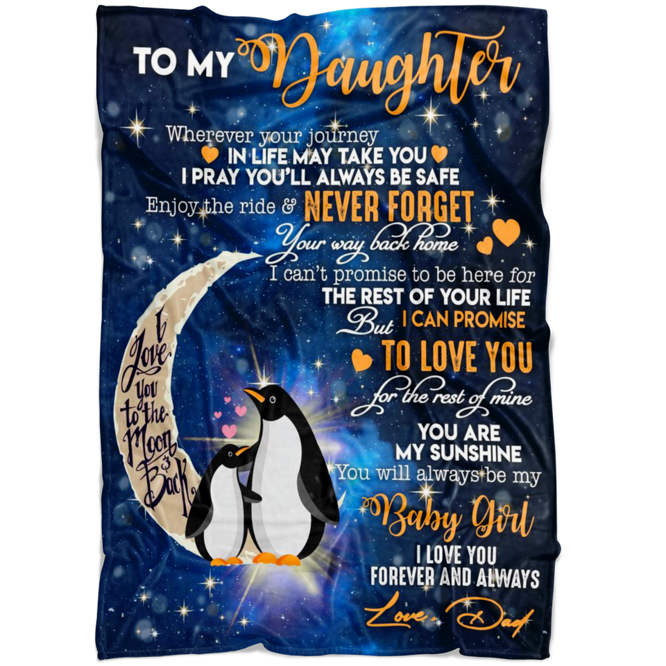 To My Daughter Blanket - Penguin