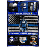 Police Officer Courtesy Loyalty Blanket copy