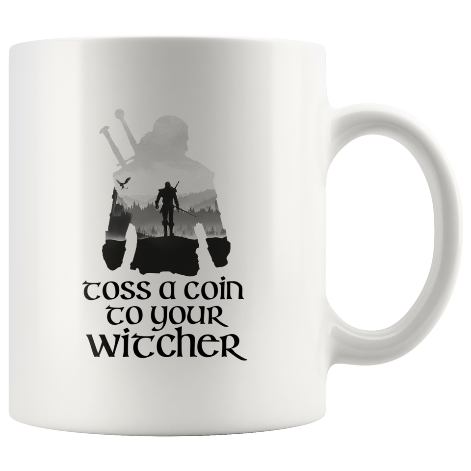 Toss A Coin To Your Witcher - Coffee Mug for Family, Friend, Coworker Gift For Coffee Lover, Ceramic Coffee Mug, Tea Cups 11oz