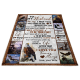 Mr.Jyotis Eagle Blanket, to My Husband Blanket, The Day I Meet You, I Love You, Husband Blanket from Wife, Blanket for Sofa Chair Bed Office Travelling Camping - Fleece Blanket - 30"x40" - TL