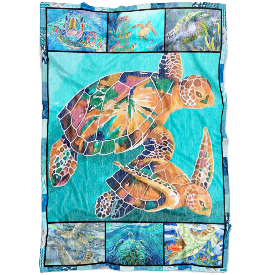 Turtle Blanket Turtle Lover Quilt