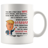 Wife Coffee Mug, Trump Mug for Great Wife, Donald Trump Gift for Wife 11OZ TL