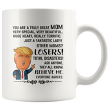 You Are A Truly Great Mom, Mom Mugs, Trump Mug Mom Gifts From Son Daughter, Funny Mom, Birthday Gift For Mother, Funny Donald Trump Mug Gift For Mother, Funny Mom Coffee Mugs For Women 11ozTL