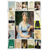 Jane Austen Books Blanket