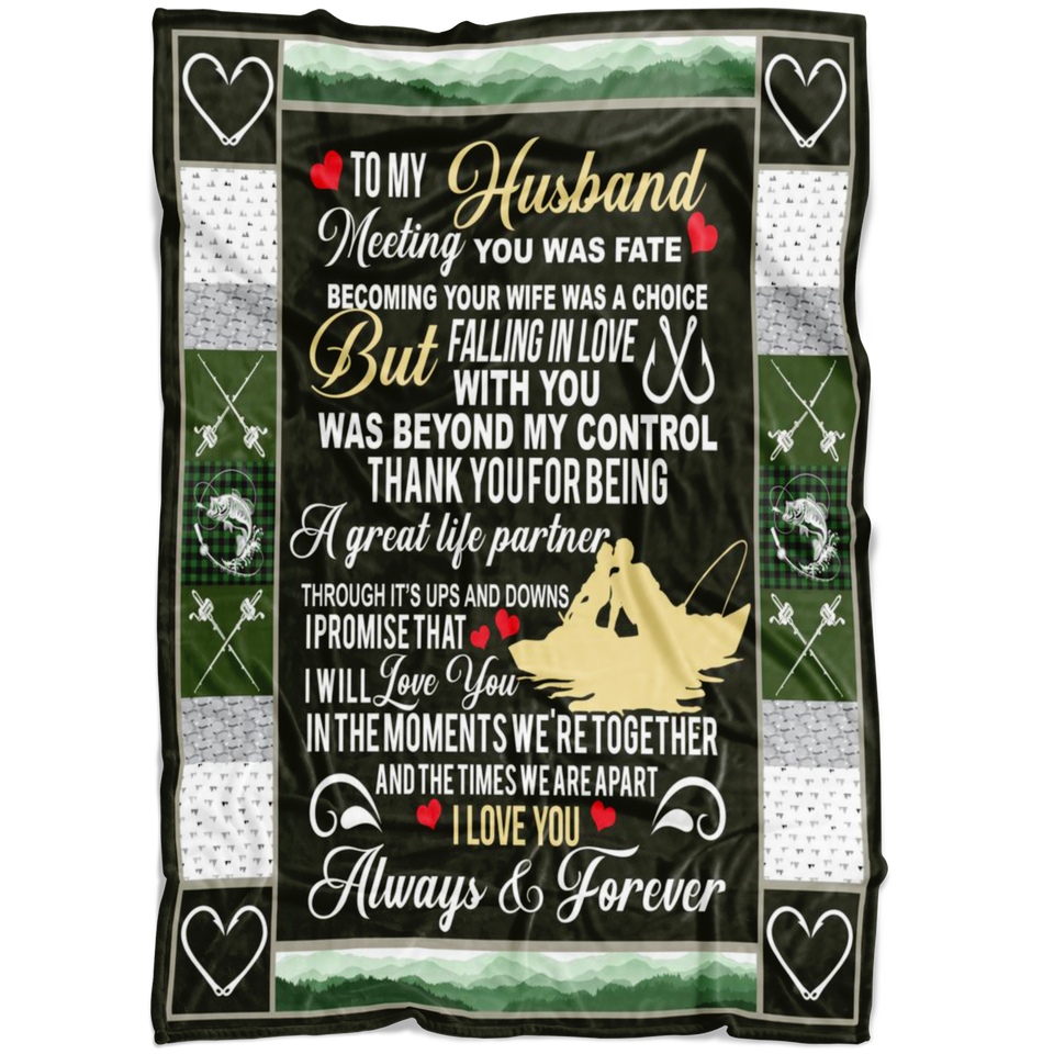 Fishing Blanket To My Husband