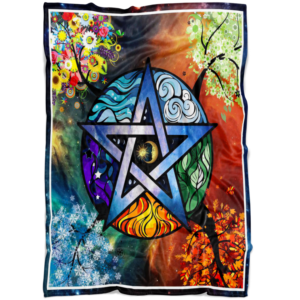 Wicca Celtic Tree Star Love Blanket