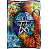 Wicca Celtic Tree Star Love Blanket