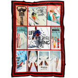 Skiing Blanket Life is Better with Skiing Quilt