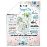 to My Daughter Blanket from Mom Elephant Throw with 1 Pillow Cover Blankets