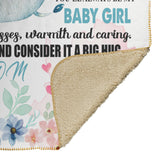 to My Daughter Blanket from Mom Elephant Throw with 1 Pillow Cover Blankets