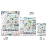to My Daughter Blanket from Mom Elephant Throw with 1 Pillow Cover Blankets