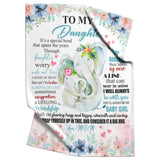 to My Daughter Blanket from Mom Elephant Throw with 1 Pillow Cover Blankets