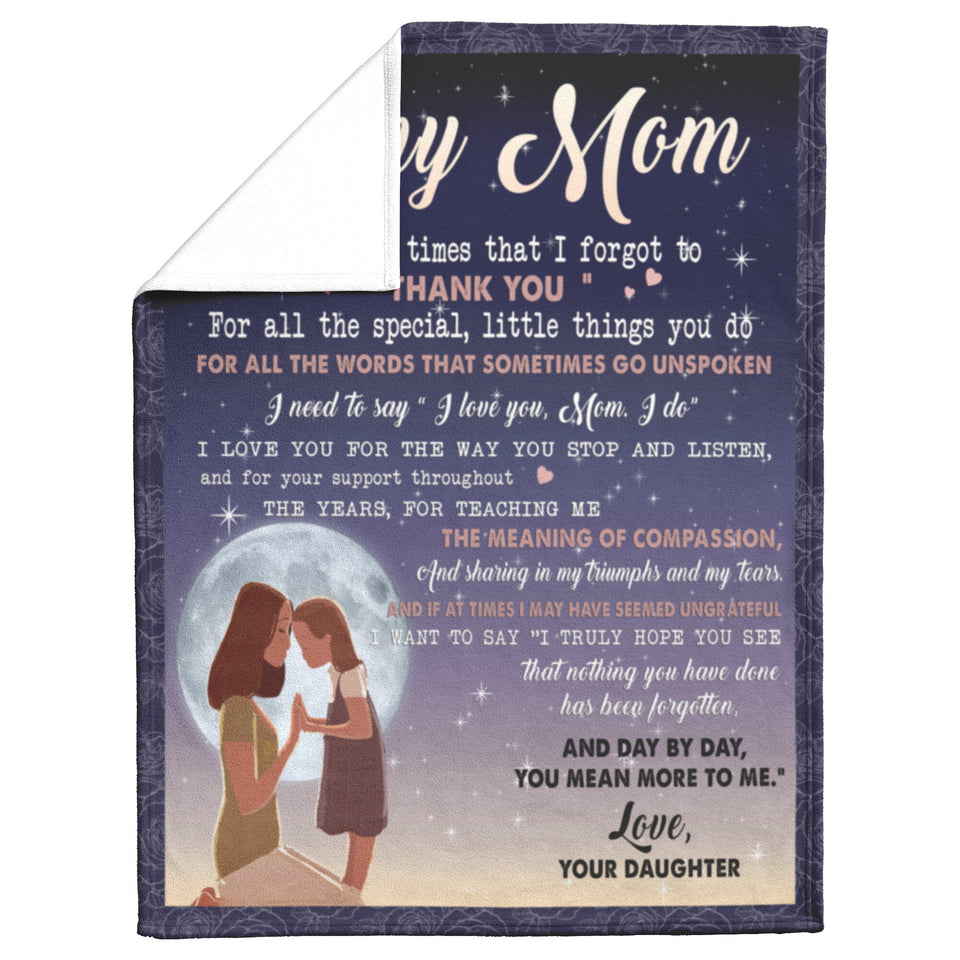 to My Mom Blanket from Daughter - Meaningful Gifts for Mom