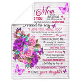 to My Mom Blanket from Daughter