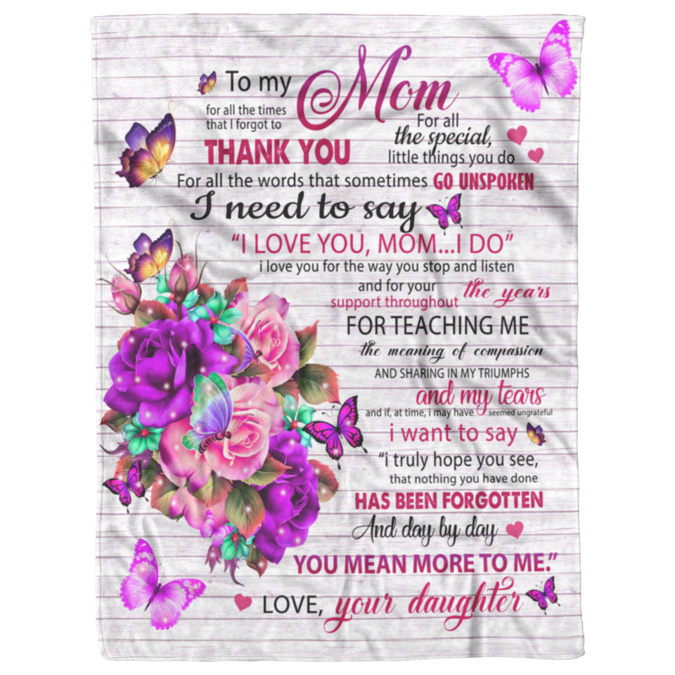 to My Mom Blanket from Daughter
