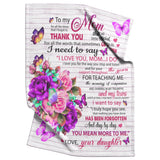 to My Mom Blanket from Daughter
