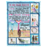 to My Sister Blanket Mermaid Throw Blanket Birthday Gifts to Sister from Sister