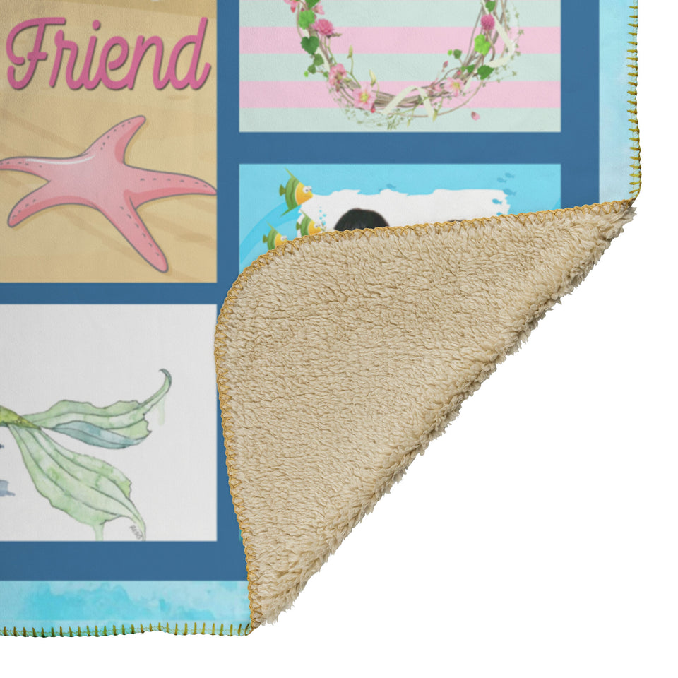 to My Sister Blanket Mermaid Throw Blanket Birthday Gifts to Sister from Sister