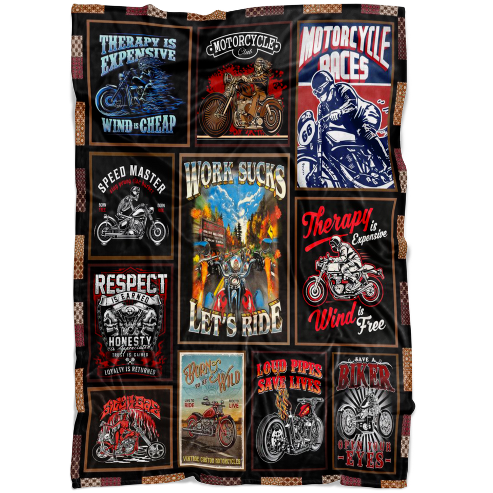 Motorcycle Blanket 60x50 Blanket