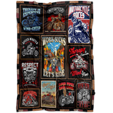 Motorcycle Blanket 60x50 Blanket