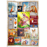 Fox Throw Blankets Super Soft and Warm Sherpa Sloth Blankets