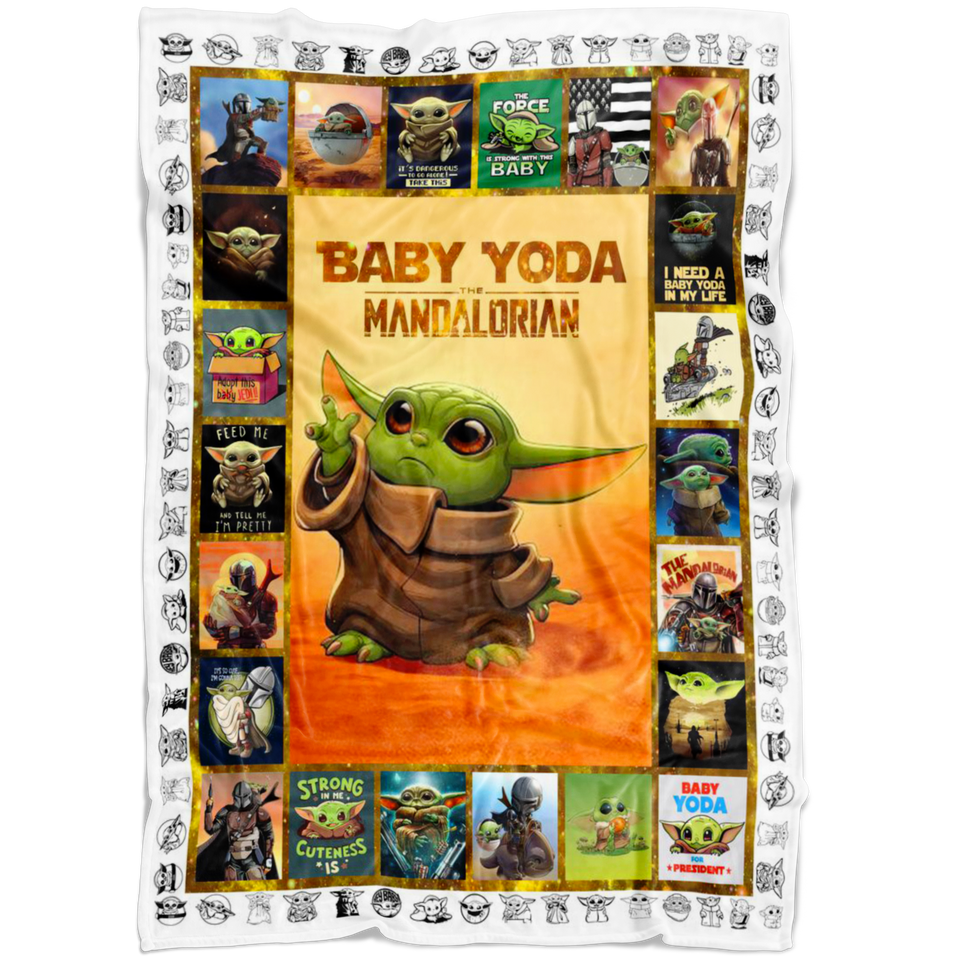 Baby Yo-da Blanket Star-Wars Blanket Mandalorian Blanket - Yo-da Funny Blanket Gift Idea for Men Women - Birthday Gift - Cozy Plush Fleece Blanket - 30"x40" TL