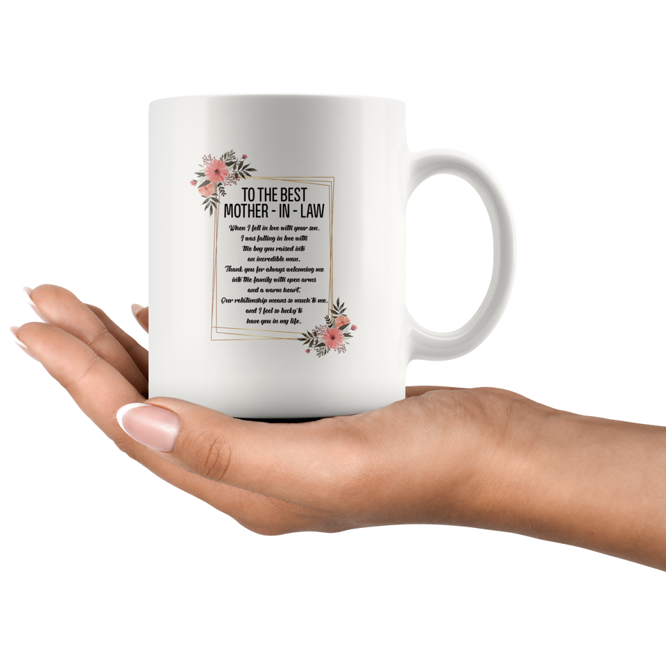 Mother's day Gift, To The Best Mother-In-Law When I fell in love with your son Coffee Mug Decorations Gifts, Mothers Day Mug, Best Birthday Gifts for Men Women, Perfect gift for Mother’s Day - TL
