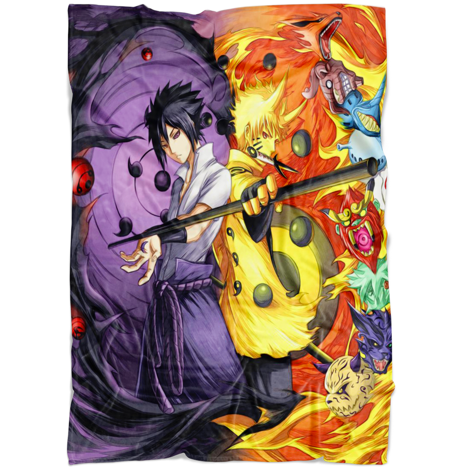 Sasuke vs Naruto Blanket