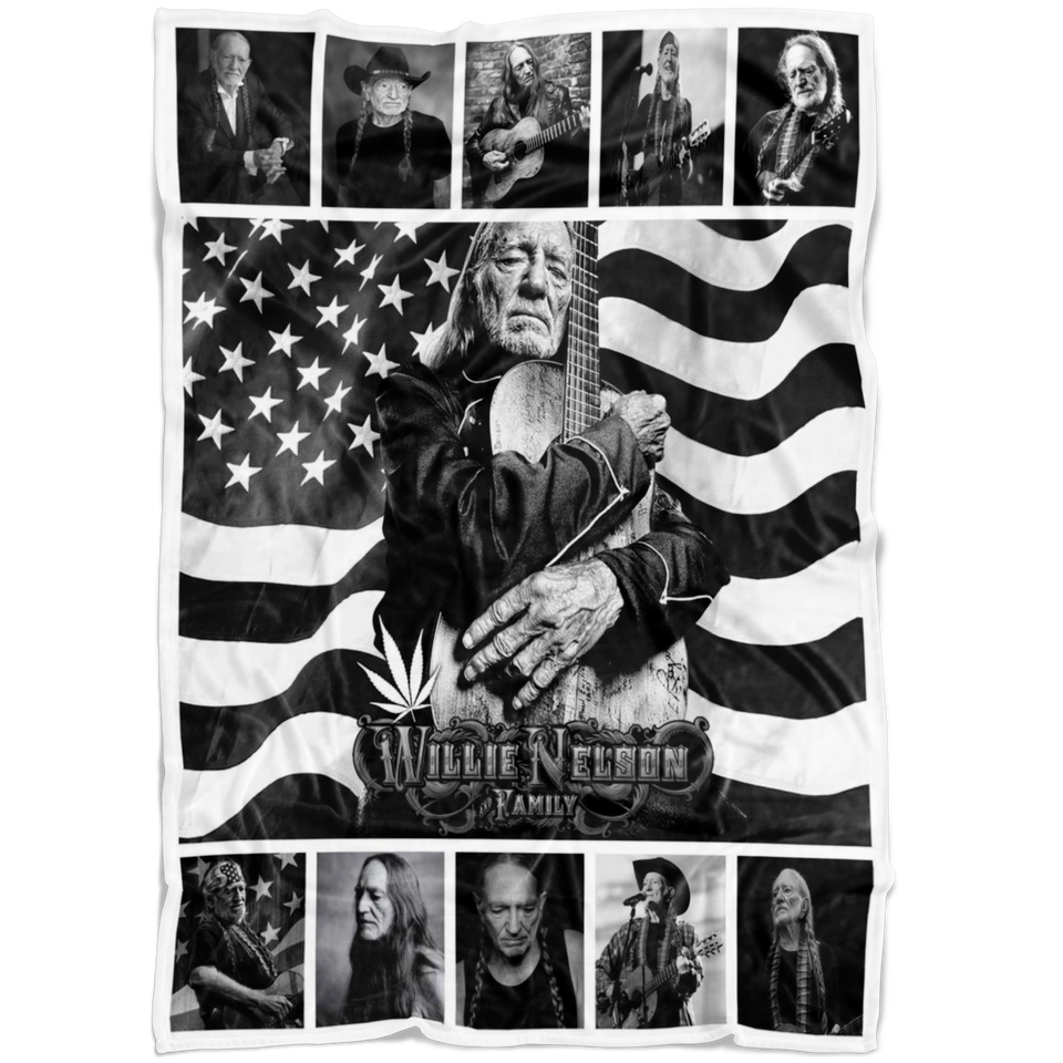Willie Nelson Black And White Quilt copy