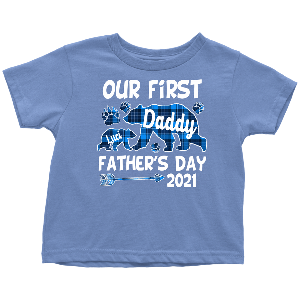 Black - Blue Bear baby shirt