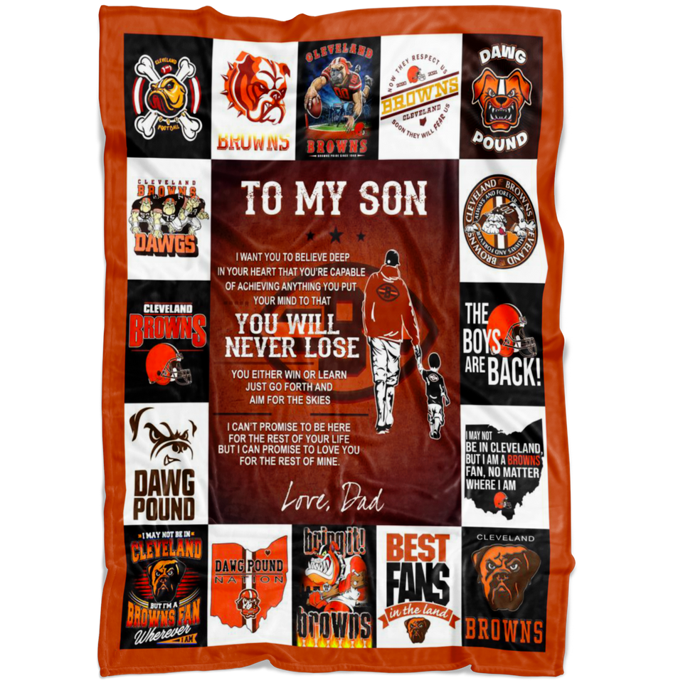 Cleveland Browns Quilt Blanket 01