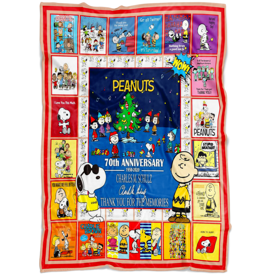 Peanuts Blanket Peanuts 70th Anniversary Quilt