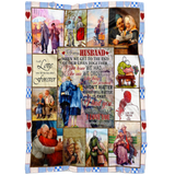 To My Husband Blanket Love You Forever And Always Quilt