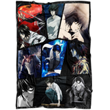 L Death Note Fleece Sherpa Throw Blanket Quilt for Bedroom Living Room